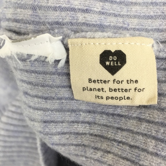 Madewell Balloon Sleeve Sweater Lavender V-neck Cropped Ribbed Knit Size M - Picture 6 of 10